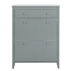 SoBuy Skåp>ljusgrå skåp för skor med 1 låda 24.99x80.01x108cm, modern FSR89-HG