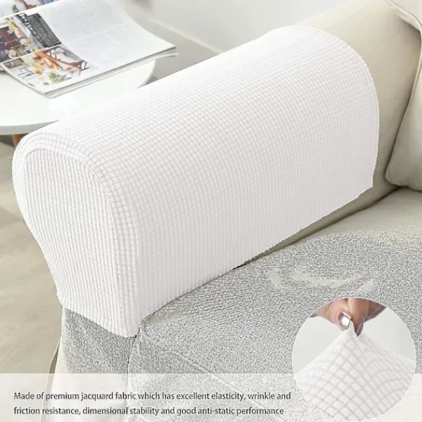 Soffor>Soffa Armstödsskydd Stretch Armstödsskydd Kåpor För Fåtölj, Vit