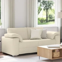 vidaXL Soffor>Soffa Beige 180 x 77 x 82 cm Linnenblandad tyg