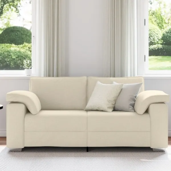 vidaXL Soffor>Soffa Beige 180 x 77 x 82 cm Linnenblandad tyg