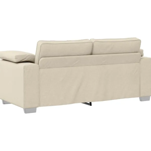 vidaXL Soffor>Soffa Beige 180 x 77 x 82 cm Linnenblandad tyg