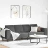 vidaXL Soffor>Soffa med kudde Mörkgrå 250 x 77 x 76 cm Kordread tyg