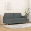 vidaXL Soffor>Soffa 2-sits mörkgrå 140 cm tyg