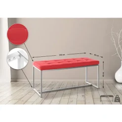 BellaFurn Soffor>Soffa, soffa - Bekväm säte - Kombinerat ottomansk alternativ | Färg: Röd