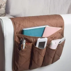 Fåtöljer>Soffarmstöd med 5 Fickor TV Fjärrkontroll Ordning Hållare Stol Soffväska - WELLNGS