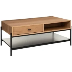 ATMOSPHERA Soffbord>Soffbord - - Simon - 2 lådor - Naturlig och svart