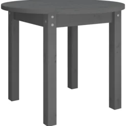 vidaXL Småbord>Soffbord grå Ø 55x45 cm massivt furu
