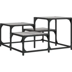 vidaXL Småbord>Soffbord grå sonoma 68x68x40 cm konstruerat trä