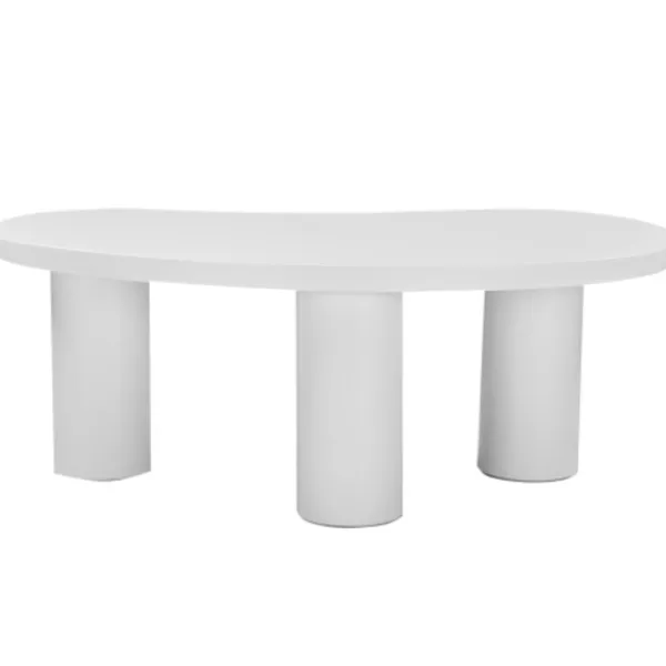 Soffbord>Soffbord Irregular Crescent 107x57x40.5cm, Modern MDF-bordsskiva & PVC-ben, Inklusive filtmatt