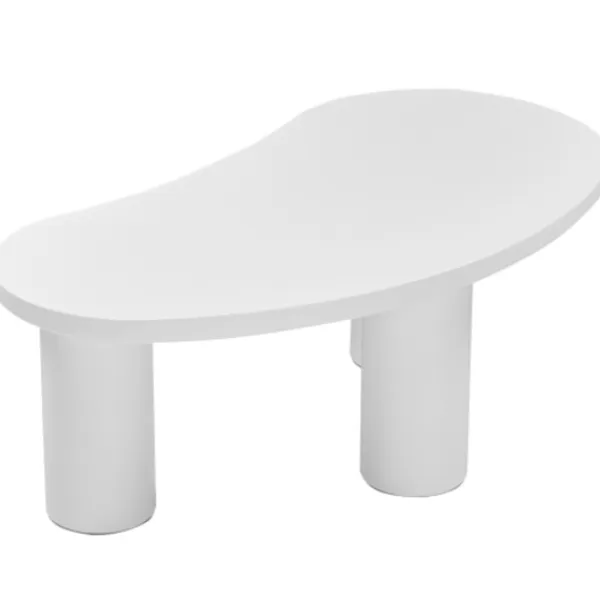 Soffbord>Soffbord Irregular Crescent 107x57x40.5cm, Modern MDF-bordsskiva & PVC-ben, Inklusive filtmatt