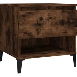 vidaXL Sängar>Soffbord rökfärgad ek 50x46x50 cm konstruerat trä