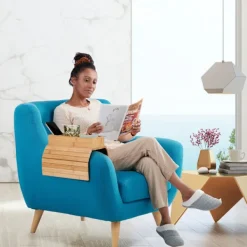 Northix Småbord>Soffbricka i bambu med 3 fack