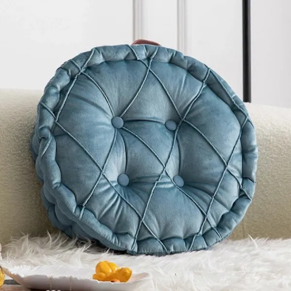 BEBETTER Sittpuffar>Soffdyna med Stadigt Handtag Supermjuk Tjock Rund Balkongdyna Golvsittdyna Heminredning Kaesi