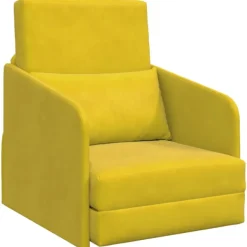 vidaXL Fåtöljer>Soffsäng Gul 65 x 80 x 83 cm Sammet