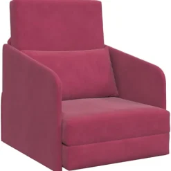 vidaXL Soffor>Soffsäng Vinröd 65 x 80 x 83 cm Sammet