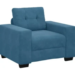 vidaXL Fåtöljer>Soffstol blå 60 cm sammet