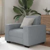vidaXL Fåtöljer>Soffstol ljusgrå 60 cm tyg