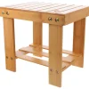 Pallar>1st Bambubänk Trä Kök Step Spa Bänk Trä Fotstöd Pall Rakpall Fyrkantig pall Bärbar pall Minipall Praktisk fotpall Barn