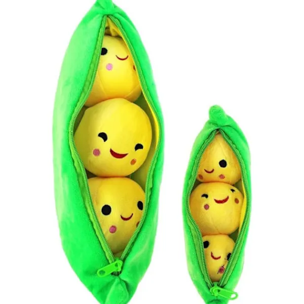 Sittsäckar>Söt ärtbönaformad plyschsäckstol med 3 leende bönor mjuk kudde H