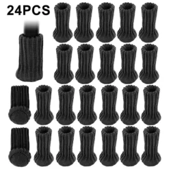 HEET Stolar>24st Stickade Stolsbenstrumpor Möbel Bordsfötter Ben Black