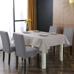 Stolar>6st Stretch Stolsöverdrag - Tvättbara Stretch Matstolsöverdrag svart