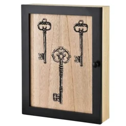 Mondex Since 1986 Skåp>STACY Nyckelskåp i trä med vintage motiv, 26x20x5,5 cm