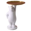 Sideboards>Staty med Bricka, Djurfigur Staty för Bordsdekoration Hotell,