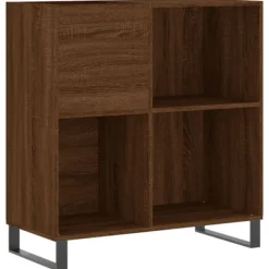 vidaXL Tv-Bänkar>Stereobänk brun ek 84,5x38x89 cm konstruerat trä