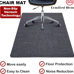 Kontorsmöbler>Stolmatta (Mörkgrå), Skyddsmatta Golvmatta För Rullstol Kontorsstol, Skydda Golvet Hemmakontor Rullstolsmatta Matta Grå