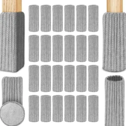 Stolar>Stolstrumpor för stolsben, 24 st filtmöbelstolsstrumpor, halkfria dynor för passar stolsben, undvik repor och buller