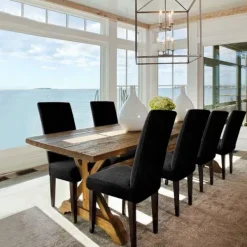 Stolar>Stolsöverdrag Set om 6 Stretch Stolsöverdrag Stolsöverdrag för Matstolar Lätt att Sköta och Hållbara Jacquard Stolsöverdrag