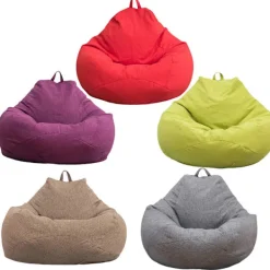 Sittsäckar>Stort Sittsäck Överdrag Soffa Färg Enkel Design Inomhus Lazy Lounger för Vuxna och Barn Ingen Fyllning