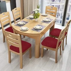 Matgrupper>Stretch Jacquard Dining Chair Seat Covers, Removable Washable Anti-dust Dining Room Chair Seat Cushion Slipcovers With Ties- Set Of 2, Beige | Fyndiq