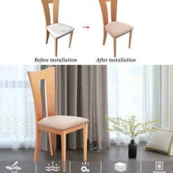 Stolar>Stretch Stolsöverdrag för Matsal Avtagbart Tvättbart tt 1Pack