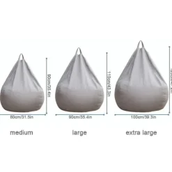 Het rea Sittsäckar>Supererbjudande till lågt pris! Extra stor Sittsäck Stolar Soffa Överdrag Lazy Lounger För Vuxna Barn Inomhus (gratis frakt) Brun 100x120cm-Glad