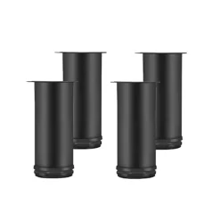 Stolar>(Svart) 20CM Justerbara Möbelben, 4 st Höjdjusterbara Bordsben Metall Möbelben Rostfria Stålbordsben Möbelben Med Skruvar Cabi