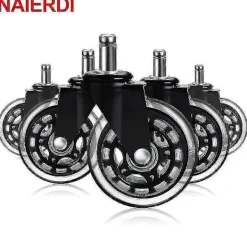 Kontorsmöbler>Svängbara Gummihjul Kontorsstol Hjul Ersättning 60kg Mjuka Säkra Rollerblade Stil