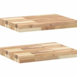 vidaXL Hyllor>Svävande hyllor 2 st 60x30x4 cm obehandlat massivt akaciaträ