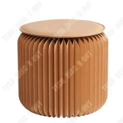 TECH DISCOUNT Sittpuffar>TD® 28cm nordisk vikbar papperspall enkel hushålls multikinetisk energisparande utrymme praktisk pall brun