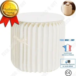 TECH DISCOUNT Sittpuffar>TD® Nordic 28cm vikbar papperspall enkel energibesparande multikinetisk hushålls praktisk utrymmesbesparande pall