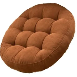 Sittsäckar>Tjock rund tatamimatta klädsel, stoppning, Papasan enfärgad fotpall