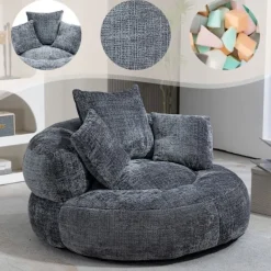 Sittpuffar>Tålig, hög rygg lat fåtölj puff med tre kuddar, perfekt för vuxna och barn