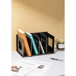 Kontorsmöbler>Trä CD & DVD-ställ Bokstöd CD & DVD-ställ perfekt hylla förvaring & organisering för CD DVD Blu-Ray Videospel Böcker