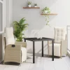 vidaXL Balkongmöbler>Trädgårdsmöbelset med kudde 3 pcs Beige konstrotting