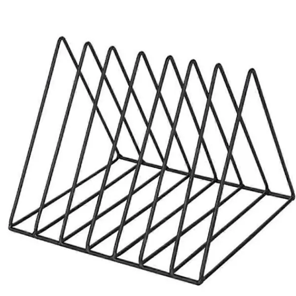 FMYSJ Kontorsmöbler>Triangulärt bokställ i järn för skrivbord, svart skrivbordsbokhylla, modern bokhylla för skrivbord (FMY)