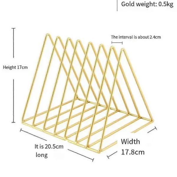 FMYSJ Kontorsmöbler>Triangulärt bokställ i järn för skrivbord, svart skrivbordsbokhylla, modern bokhylla för skrivbord (FMY)