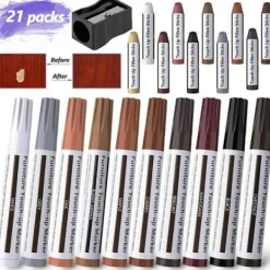 Waner Byråer>Trämöbelreparationsset för att återställa alla trämöbler - 21-pack