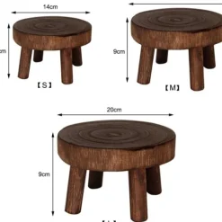 Stolar>Träpall, naturlig träpall, låg blomsterpall för