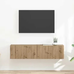 vidaXL Tv-Bänkar>TV Vägghylla 2 pcs Artisan Ek 60 x 31 x 29.5 cm Konstruerat trä
