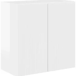 vidaXL Tv-Bänkar>TV Vägghylla Högblanka vita 59,5 x 31 x 60 cm Konstruerat trä